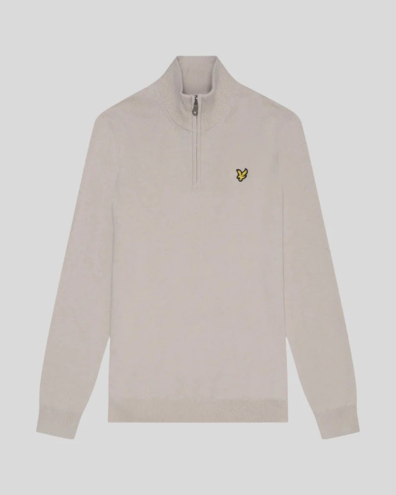 Lyle & Scott Herren-Pullover aus Baumwollmerino mit 1/4-Reißverschluss | Cove
