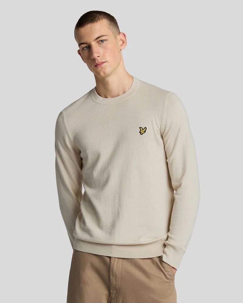 Lyle & Scott Herren-Pullover aus Baumwollmerino mit Rundhalsausschnitt | Cove