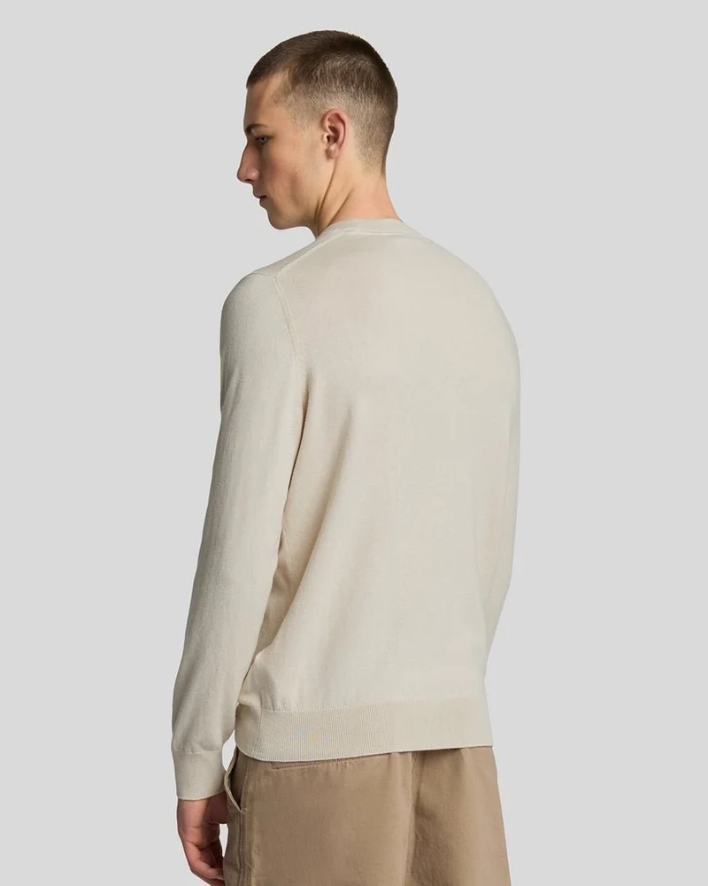 Lyle & Scott Herren-Pullover aus Baumwollmerino mit Rundhalsausschnitt | Cove
