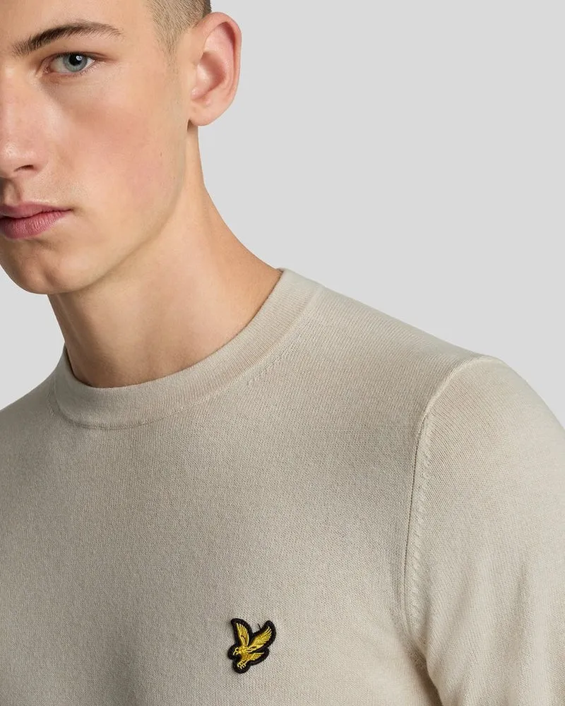 Lyle & Scott Herren-Pullover aus Baumwollmerino mit Rundhalsausschnitt | Cove