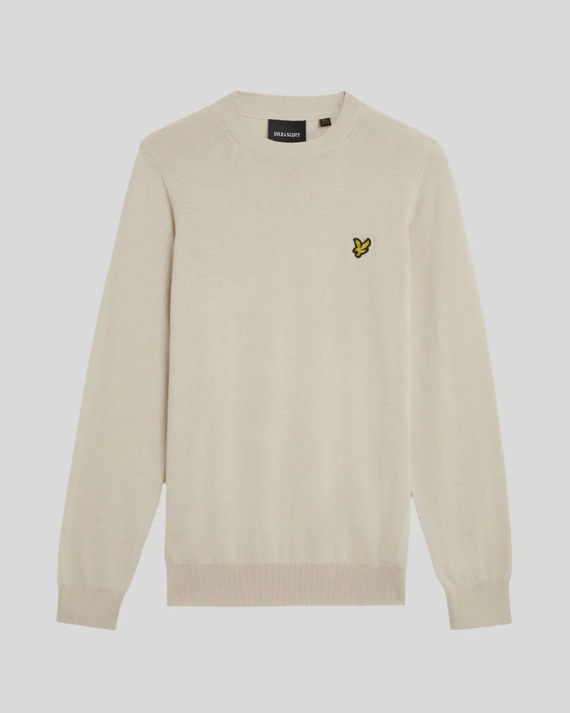 Lyle & Scott Herren-Pullover aus Baumwollmerino mit Rundhalsausschnitt | Cove