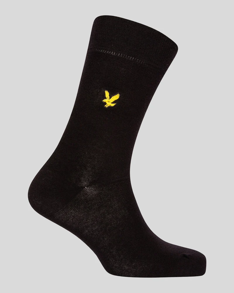 Lyle & Scott Herren-Angus-Socken | 3er-Pack | Schwarz