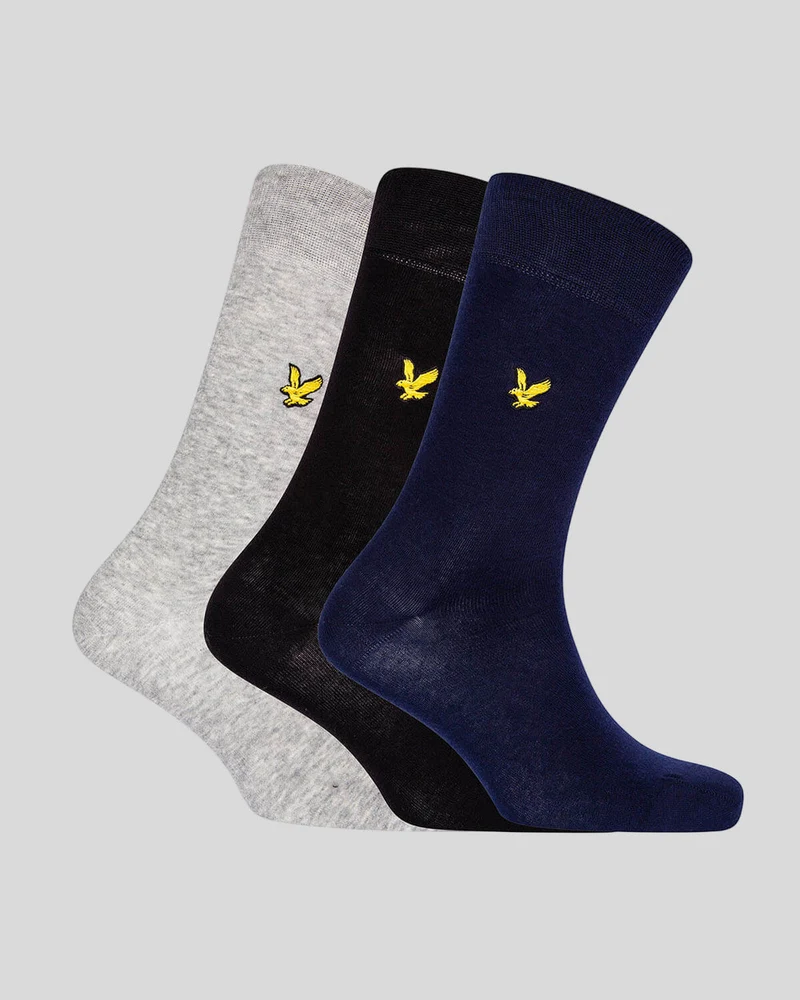 Lyle & Scott Herren-Angus-Socken | 3er-Pack | Gemischt
