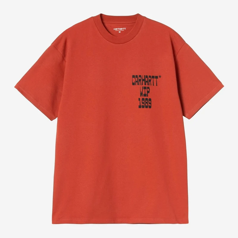 Carhartt WIP Herren-T-Shirt mit Blockmotiv | Oxidrot