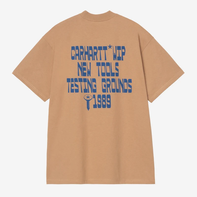 Carhartt WIP Herren-T-Shirt mit Blockmotiv | Erdnuss