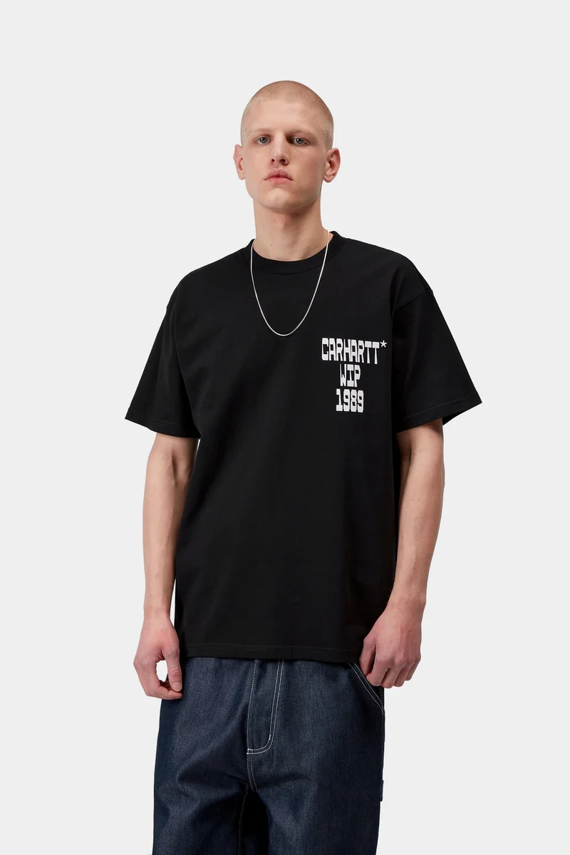 Carhartt WIP Herren-T-Shirt mit Blockmuster | Schwarz