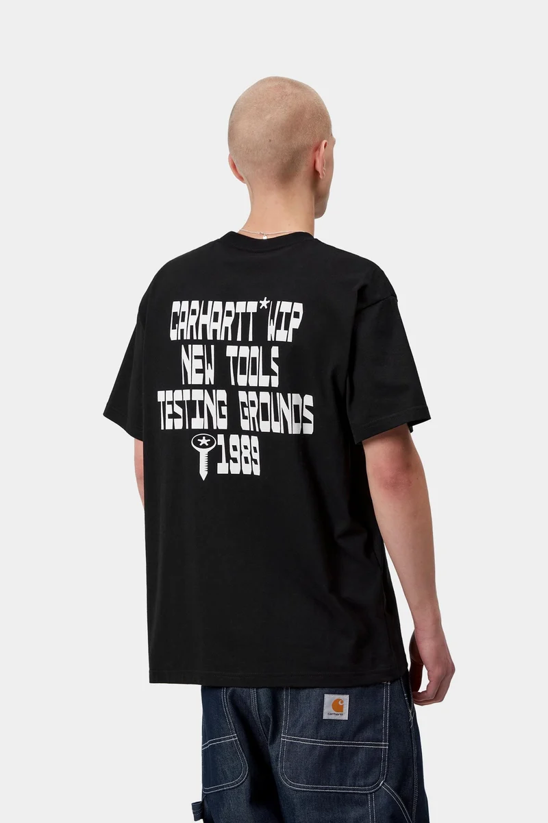 Carhartt WIP Herren-T-Shirt mit Blockmuster | Schwarz