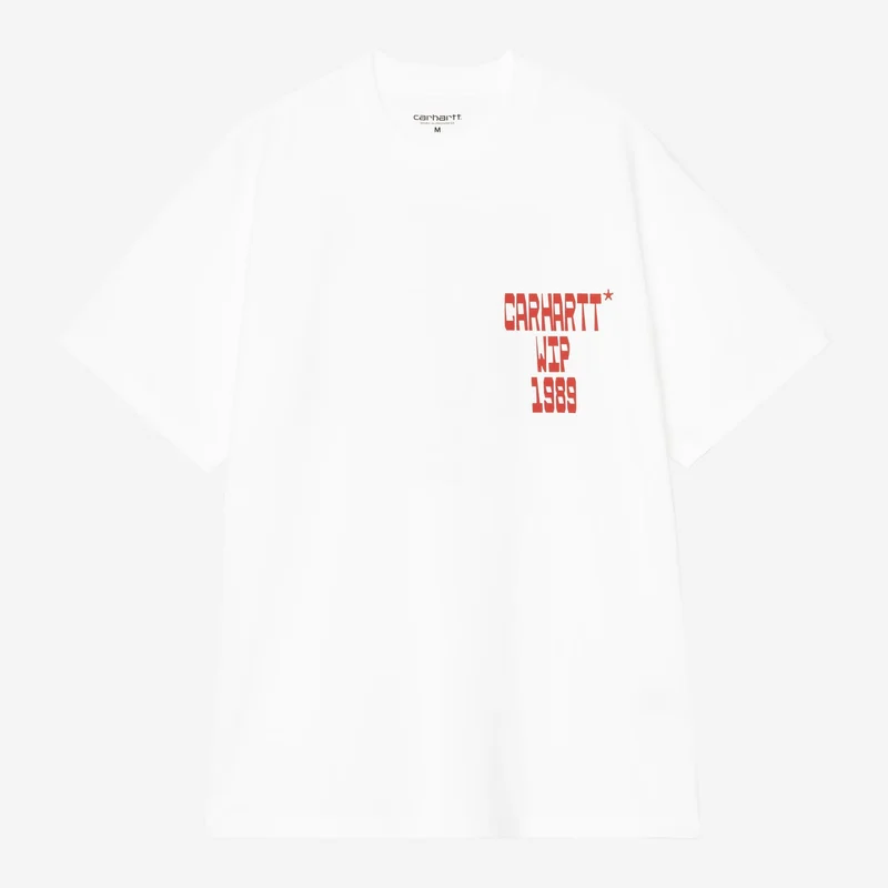 Carhartt WIP Herren-T-Shirt mit Blockmuster | Weiß