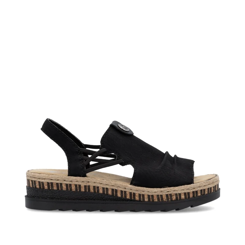 Rieker Damen-Keilsandalen | Schwarz