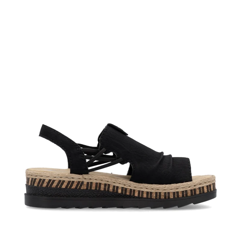 Rieker Damen-Keilsandalen | Schwarz