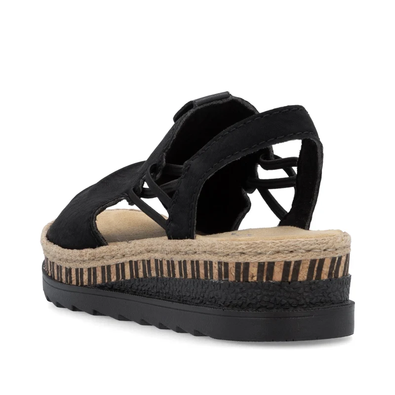 Rieker Damen-Keilsandalen | Schwarz