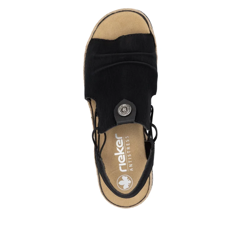 Rieker Damen-Keilsandalen | Schwarz