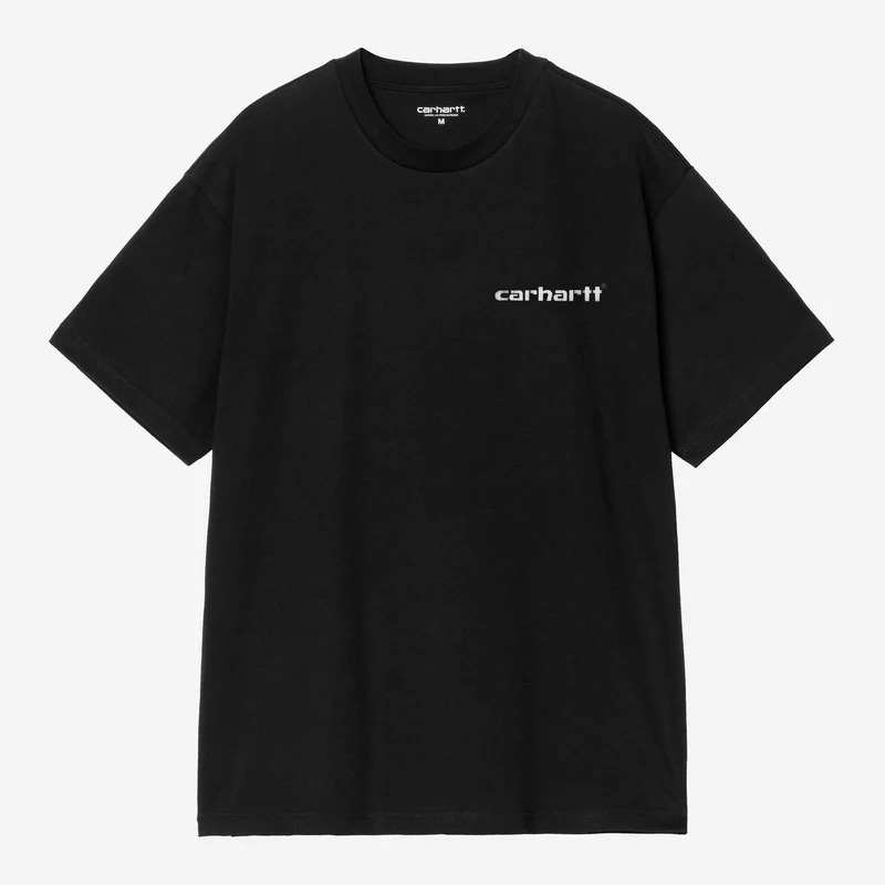 Carhartt WIP Herren-T-Shirt mit Archiv-Schriftzug | Schwarz