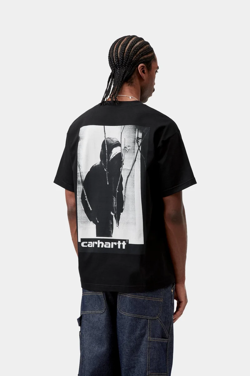 Carhartt WIP Herren-T-Shirt mit Archiv-Schriftzug | Schwarz