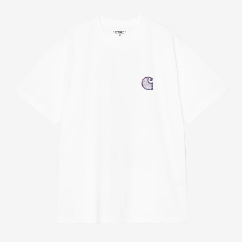 Carhartt WIP Herren-T-Shirt „Achtung Kopf“ | Weiß
