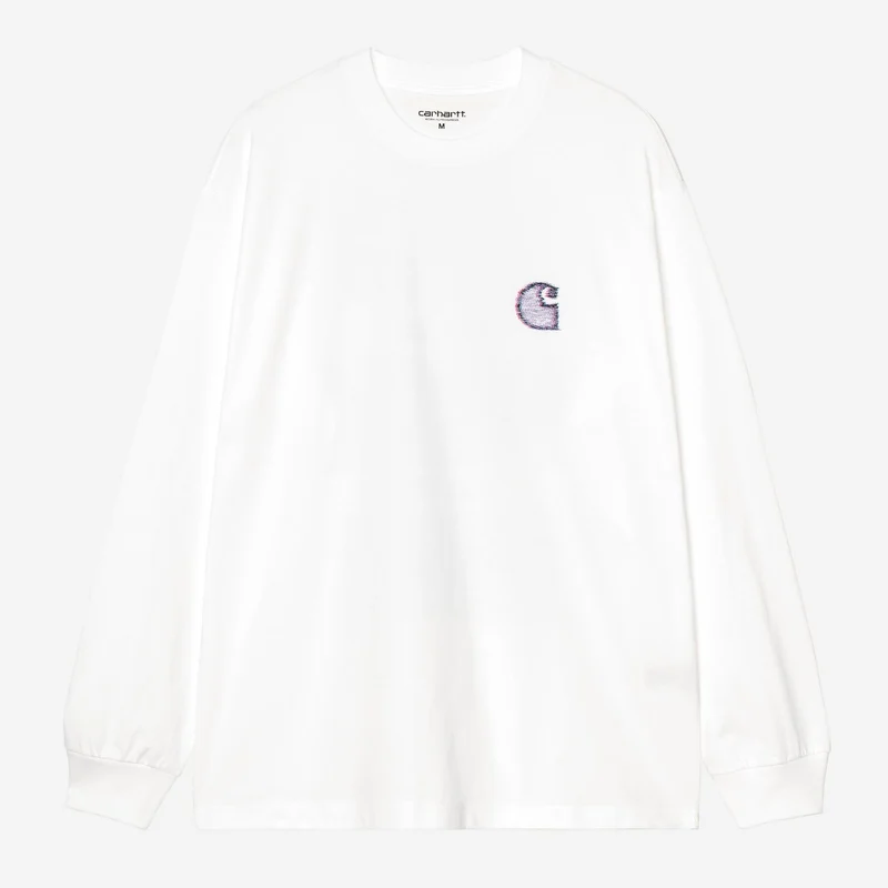 Carhartt WIP Herren Langarmshirt „Mind Your Head“ | Weiß