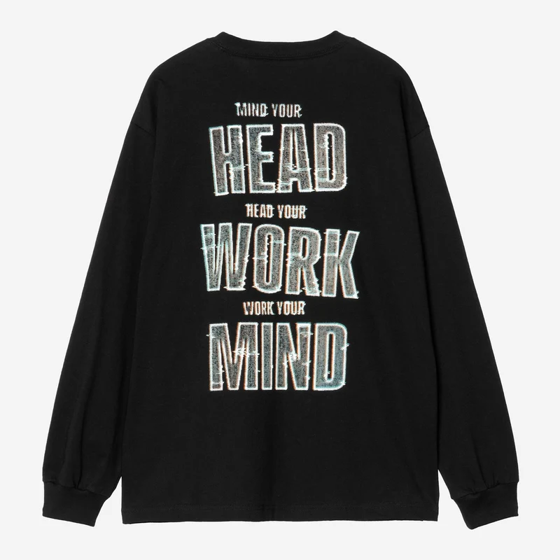 Carhartt WIP Herren Langarmshirt „Mind Your Head“ | Schwarz
