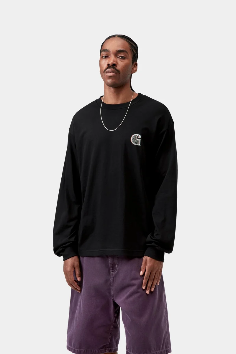 Carhartt WIP Herren Langarmshirt „Mind Your Head“ | Schwarz