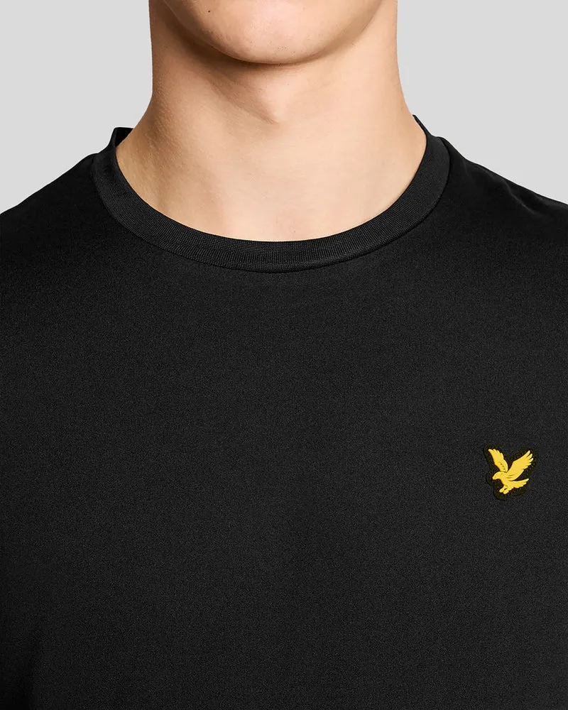 Lyle & Scott Herren-Sport-T-Shirt mit Ärmeldetails | Tiefschwarz