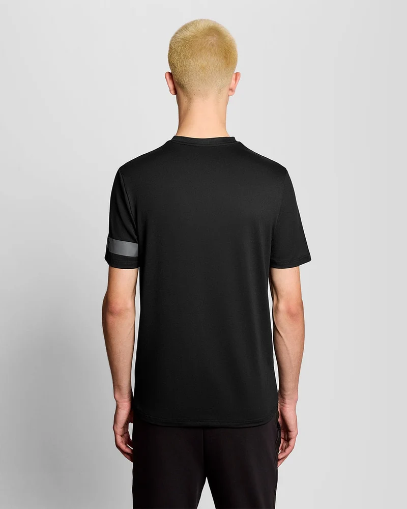 Lyle & Scott Herren-Sport-T-Shirt mit Ärmeldetails | Tiefschwarz