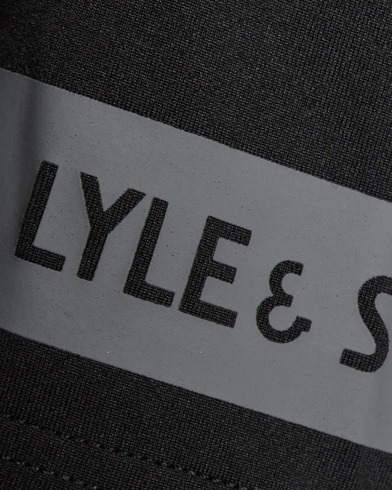 Lyle & Scott Herren-Sport-T-Shirt mit Ärmeldetails | Tiefschwarz