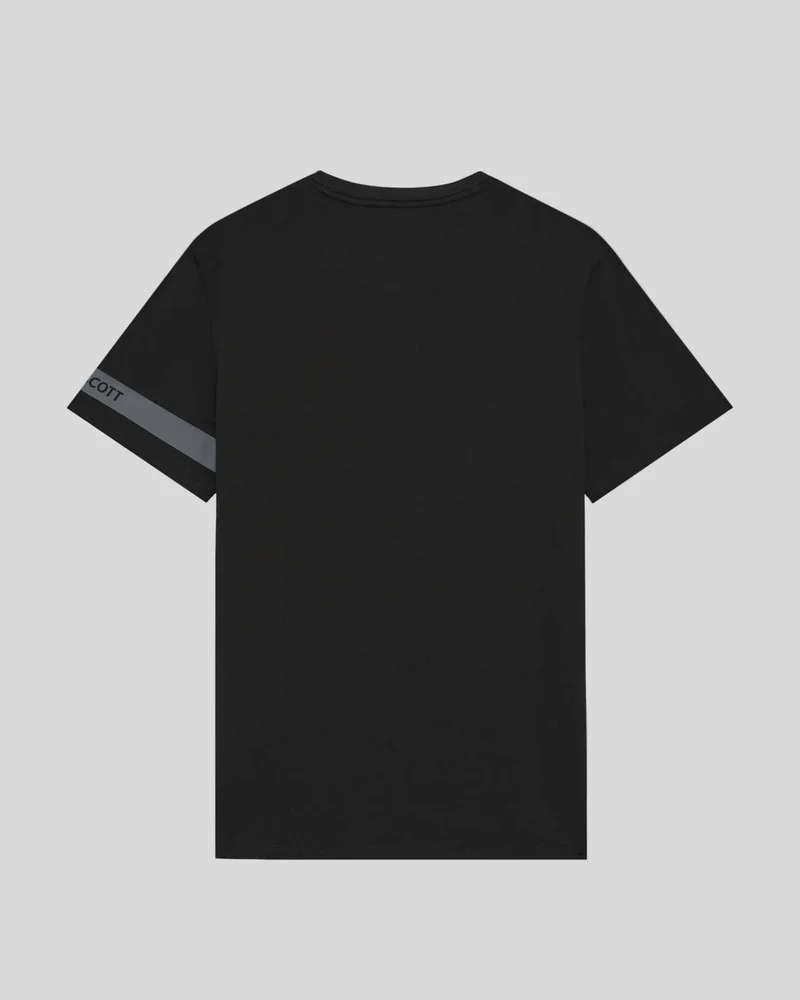 Lyle & Scott Herren-Sport-T-Shirt mit Ärmeldetails | Tiefschwarz