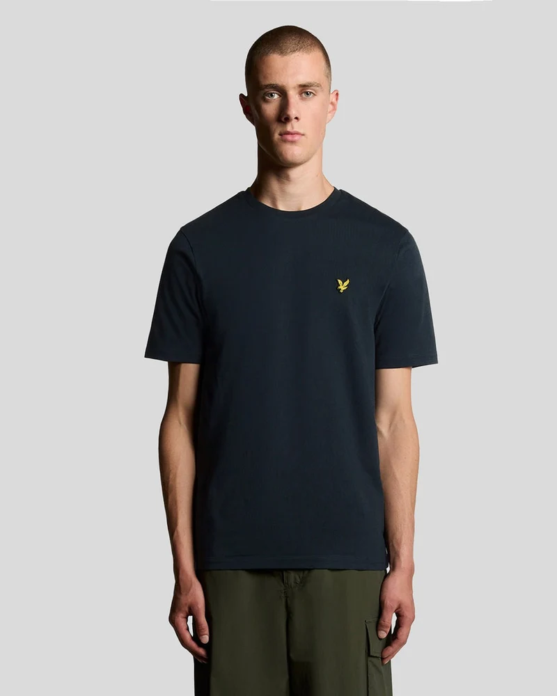 Lyle & Scott Herren-T-Shirt aus Baumwolle mit Rundhalsausschnitt | Dunkelblau