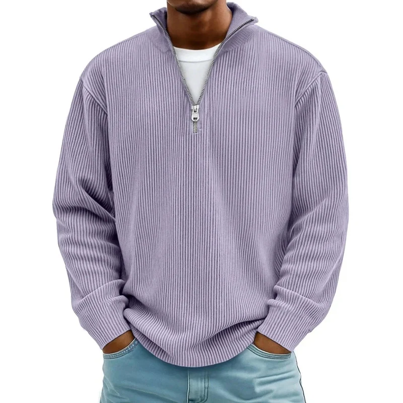 David | Herren Casual Pullover mit Viertel Zip