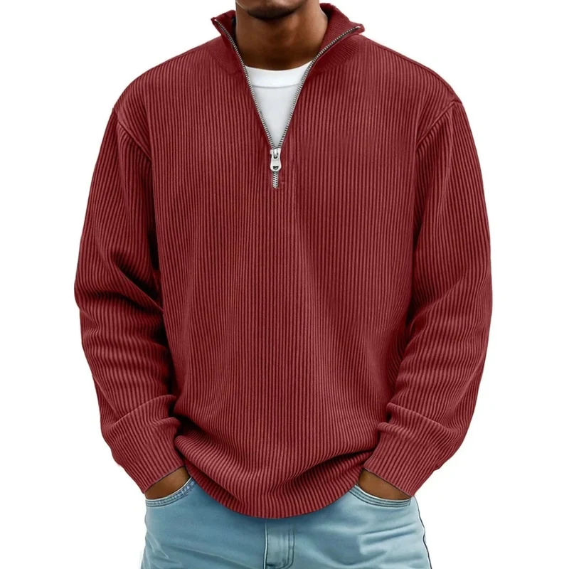 David | Herren Casual Pullover mit Viertel Zip