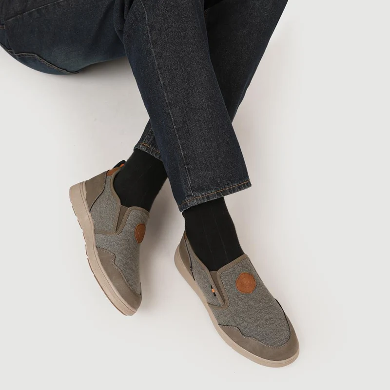 Elasticated Fabric Slip-Ons - GANG41006 / 327 573 - Khaki Multi