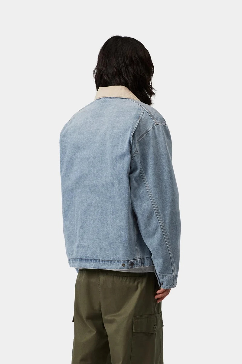 Carhartt WIP Herren OG Detroit Jacke | Blau Dusty Hamilton Braun