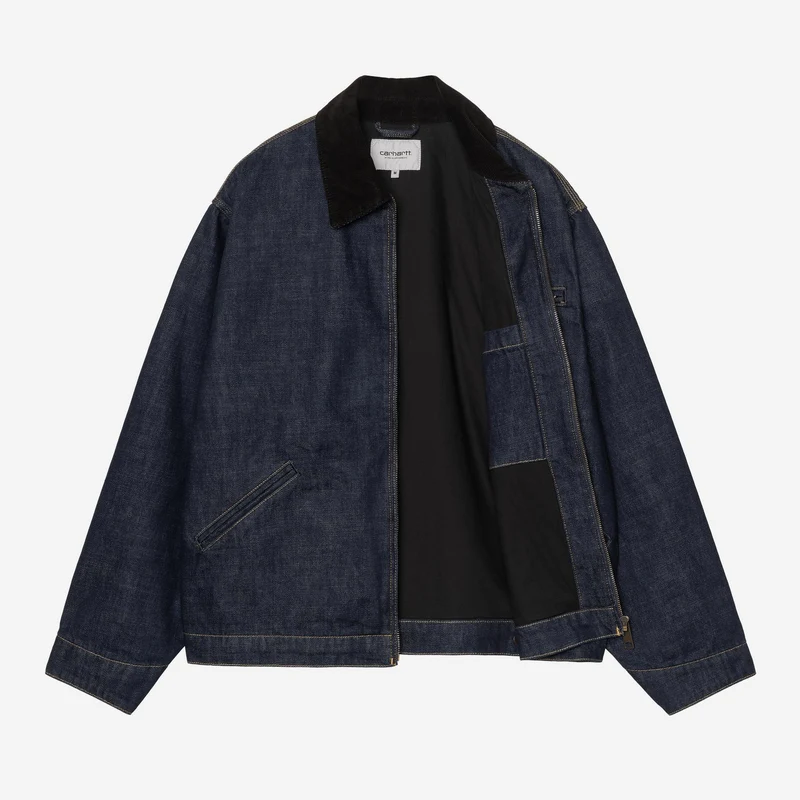 Carhartt WIP Herren OG Detroit Jacke | Blau-Schwarz gewaschen