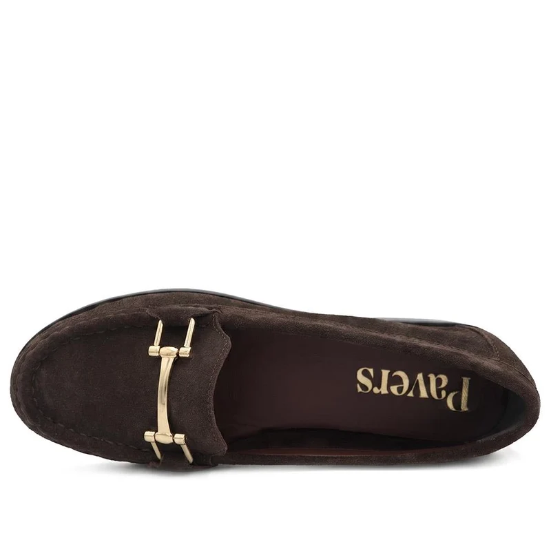Leather Snaffle Detail Smart Moccasins - MINTL44001 / 329 720 - Chocolate Suede