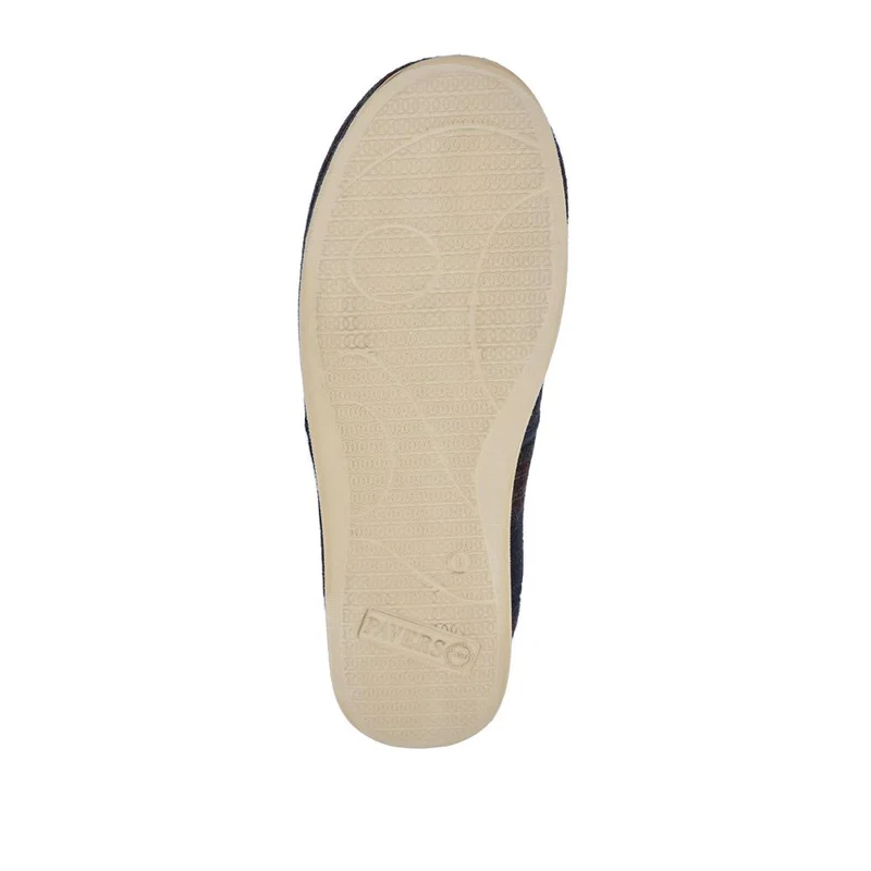 Wide Fit Memory Foam Slippers - QING42012 / 327 973 - Navy
