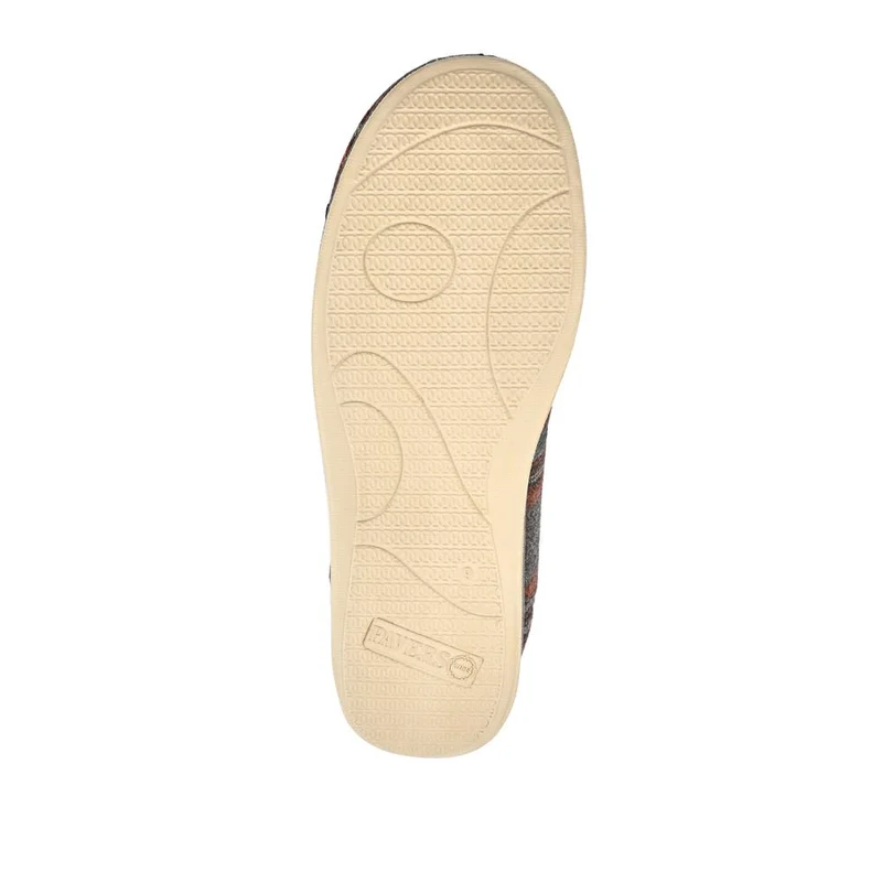 Wide Fit Memory Foam Slippers - QING42012 / 327 973 - Grey-Red