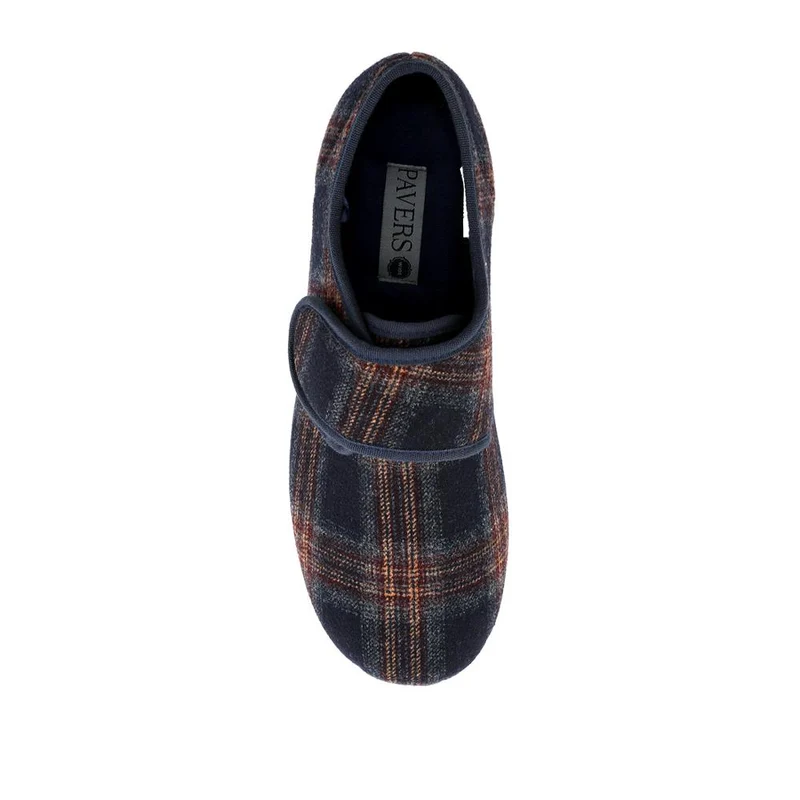 Wide Fit Wool Slippers - QING42013 / 327 974 - Navy