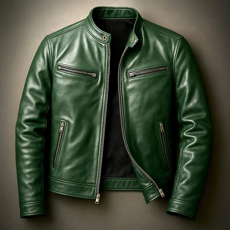 Friedrich | Herren Vintage Biker Jacke aus Kunstleder