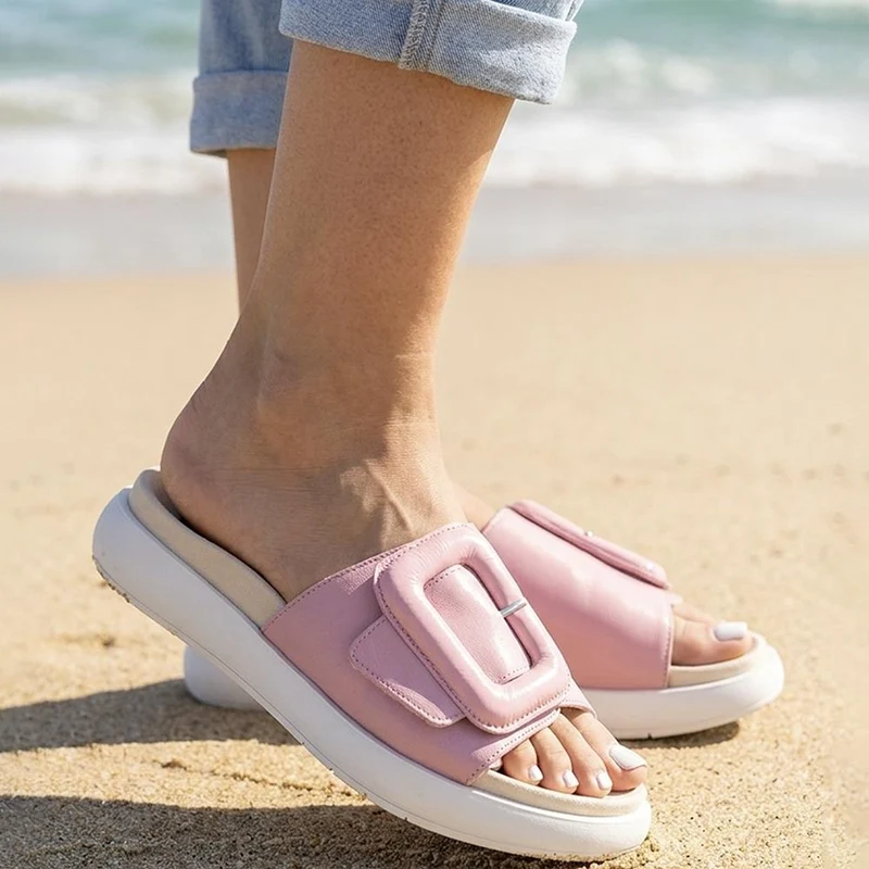 Gabor Faux Buckle Adjustable Fasten Sandals - GABC43510 / 330 408 - Pink