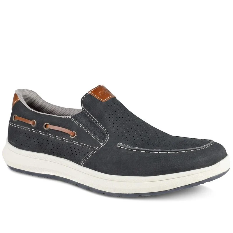 Rieker Leather Elastic Fit Slip On Shoes - RKR43062 / 330 548