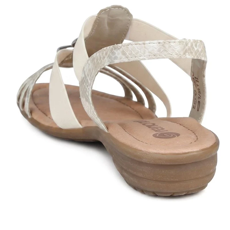 Remonte Leather Elastic Fit Sandals - DRS43513 / 329 371 - Off White
