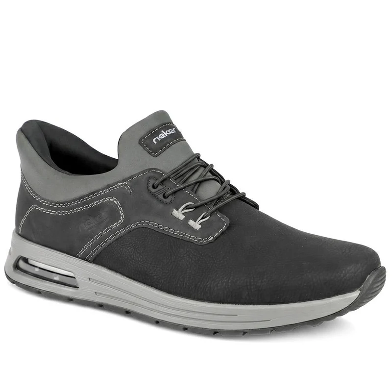 Rieker Slip On Bungee Lace Shoes - RKR43057 / 330 230 - Black