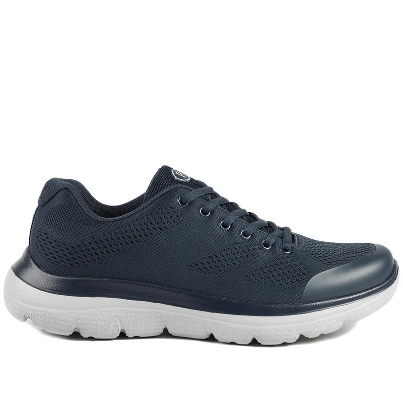 Wide Fit Memory Foam Lace Up Trainers - BOJIE43001 / 328 889 - Navy