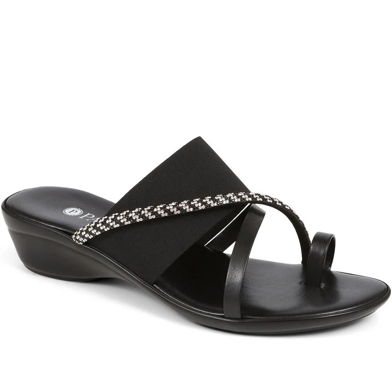 Smart Toe Post Sandals - CLUBS37015 / 323 813 - Black