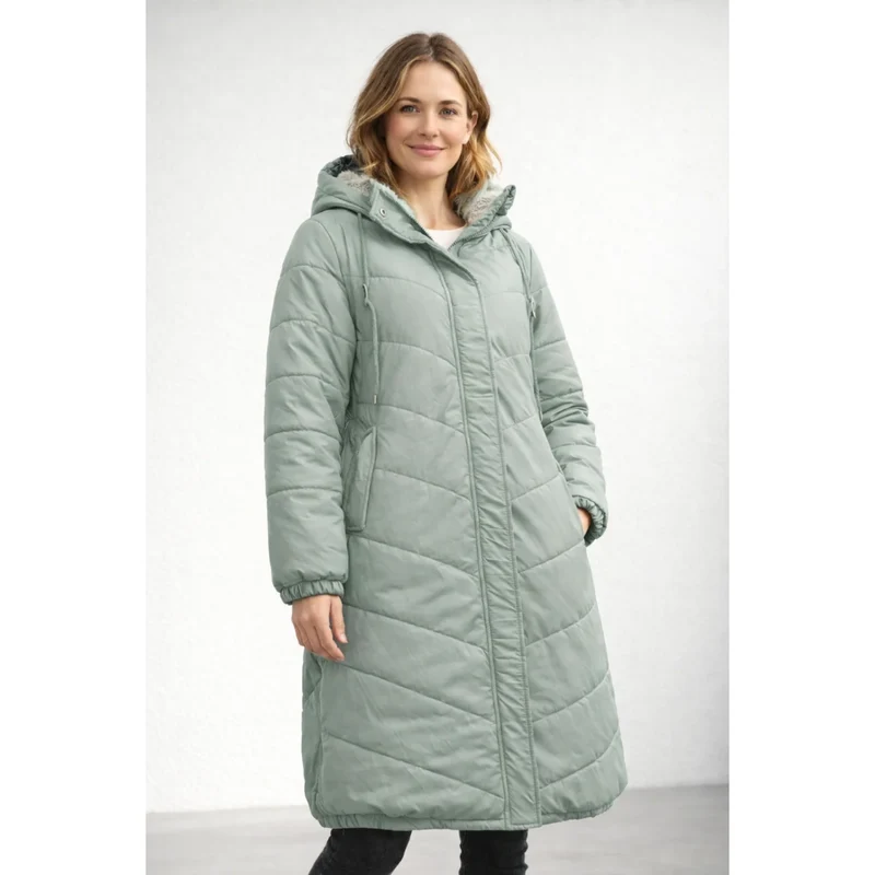 Carina | Damen Lange Elegante Winterjacke