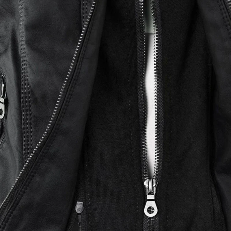 Isabella | Damen Kunstleder Jacke mit Kapuze