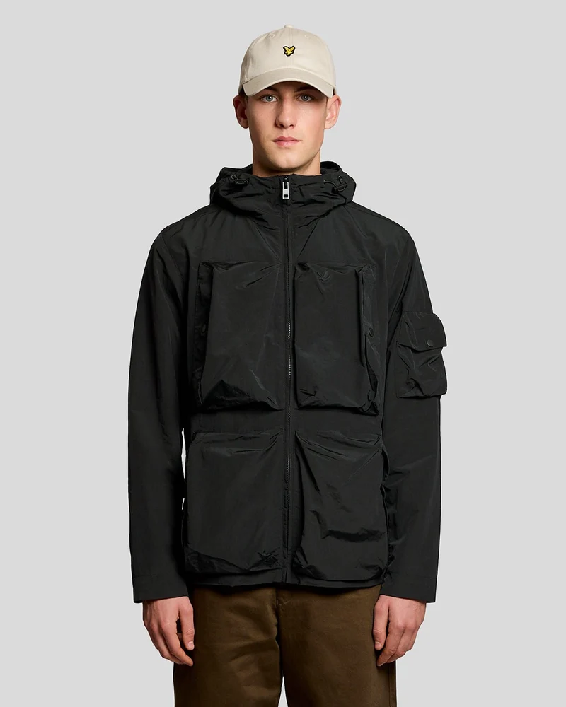 Lyle & Scott Leichte Herren-Windjacke | Tiefschwarz
