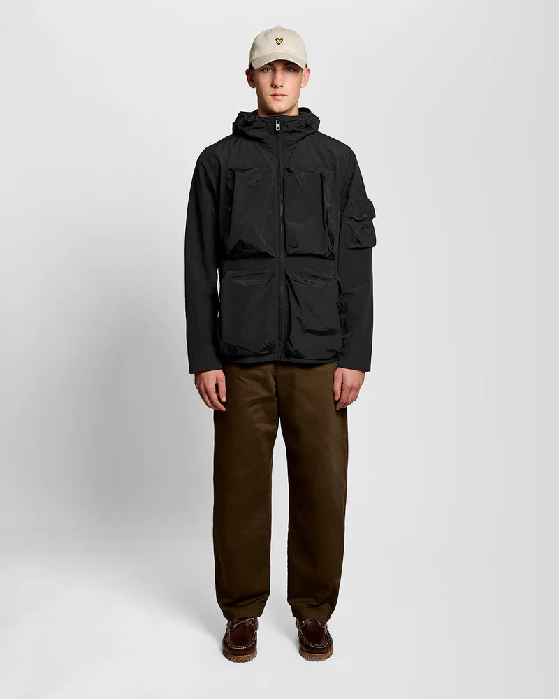 Lyle & Scott Leichte Herren-Windjacke | Tiefschwarz