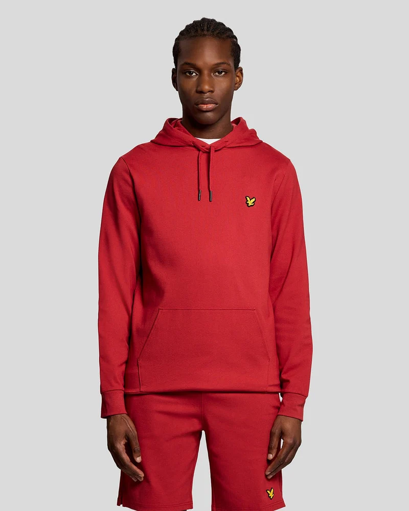 Lyle & Scott Leichter Sport-Hoodie für Herren | Granatrot