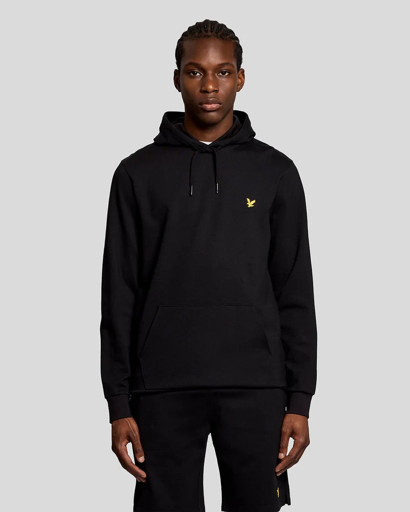 Lyle & Scott Leichter Sport-Hoodie für Herren | Tiefschwarz