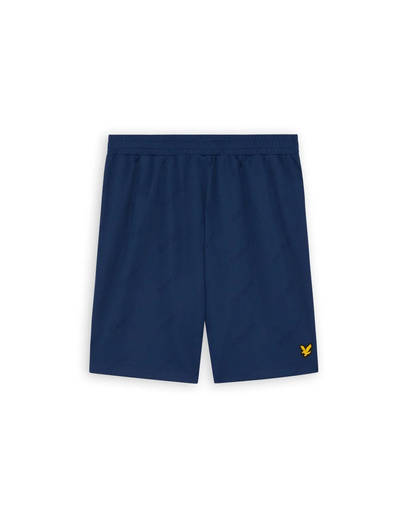 Lyle & Scott Herren-Sport-Fußballshorts mit geprägtem Logo | Marineblaue Pfingstrose
